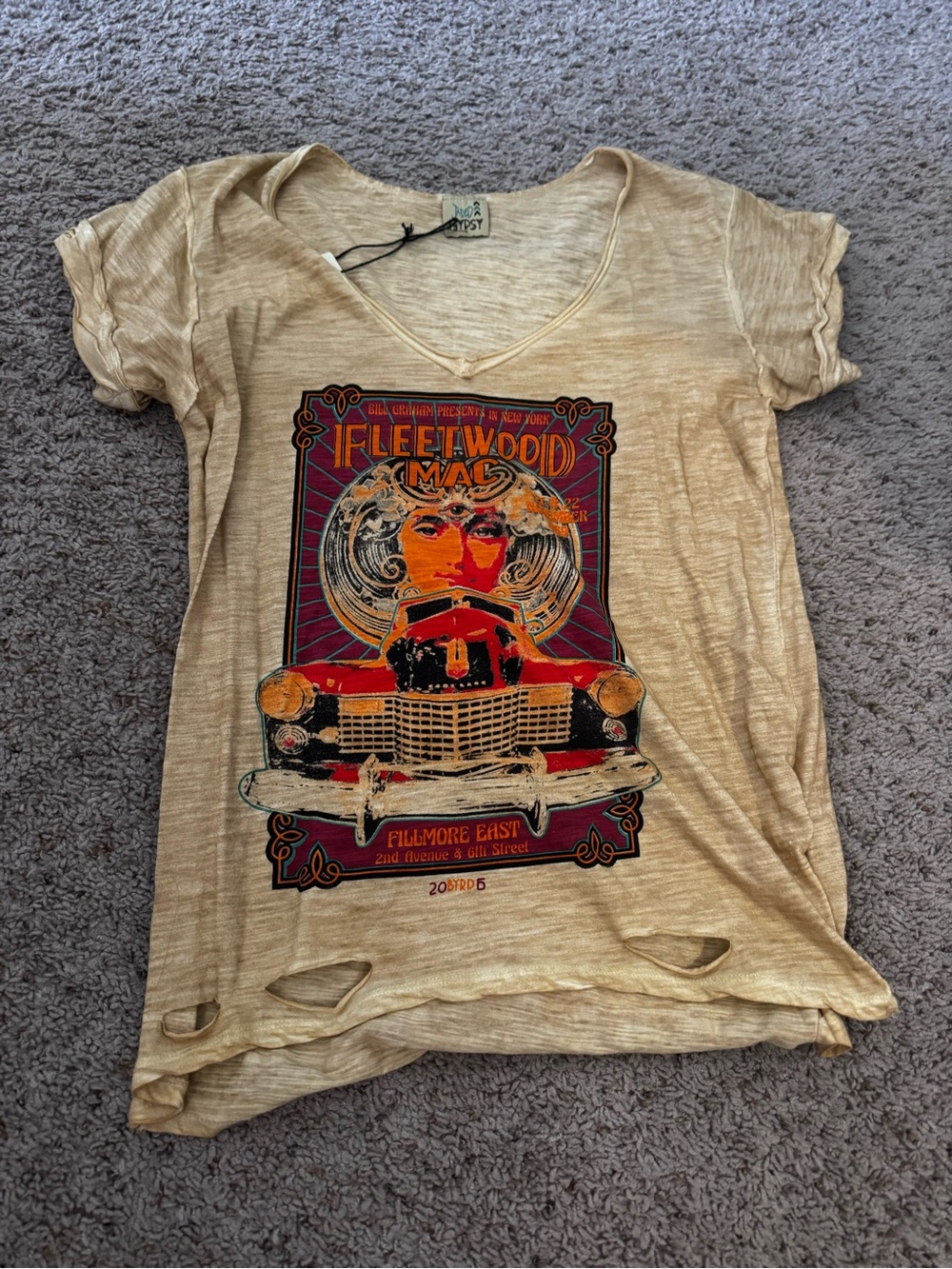 Distressed band tshirt